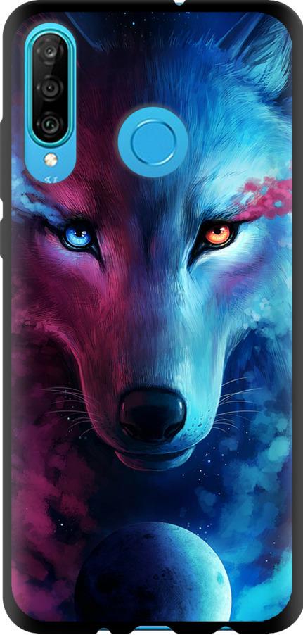Чехол на Huawei P30 Lite Арт-волк (3999b-1651-42517)