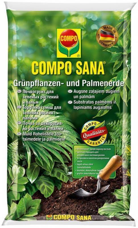 Торфосмесь для зеленых растений и пальм Compo SANA 10 л
