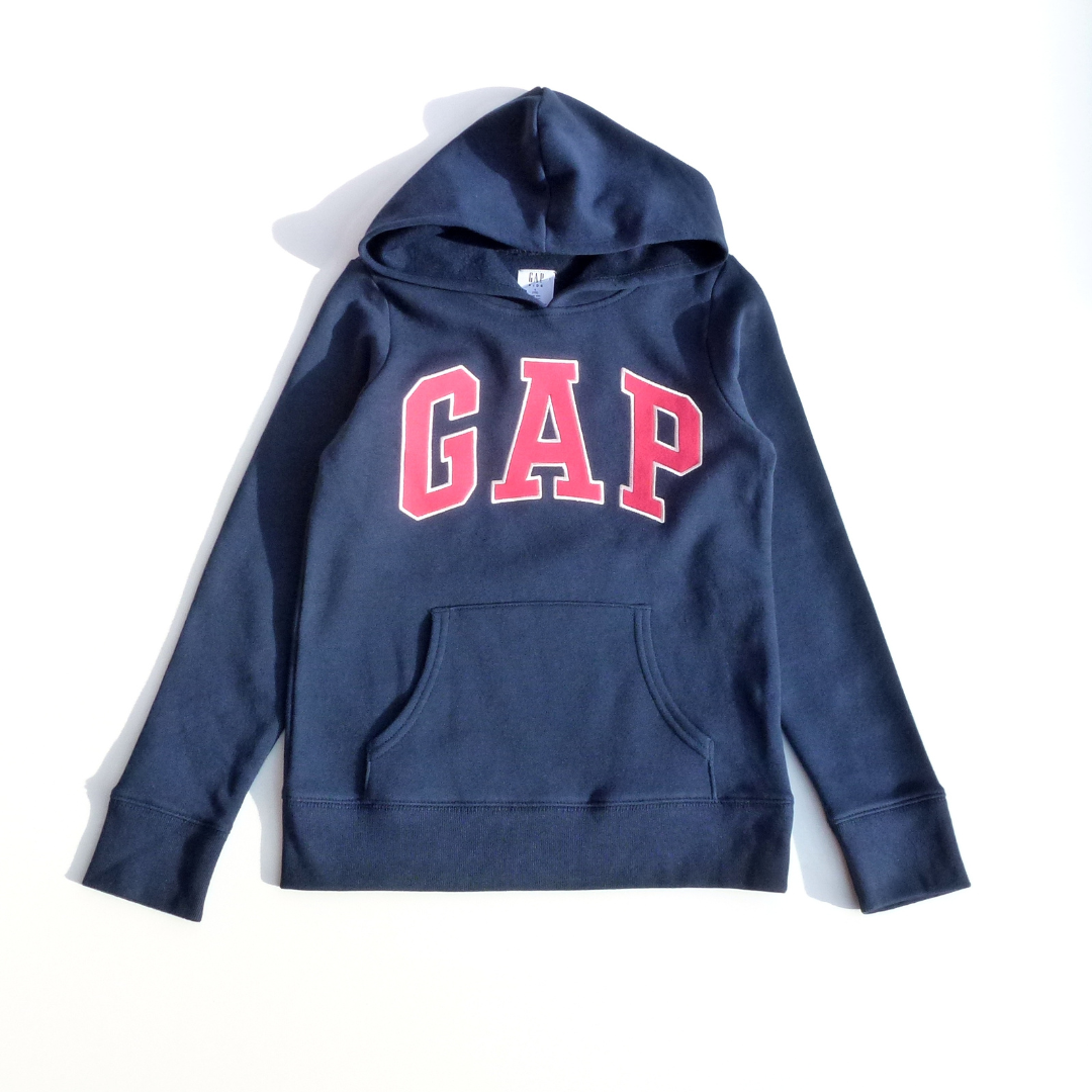 Худі дитяче GАР на флісі з брендовим лого 140 см Синій