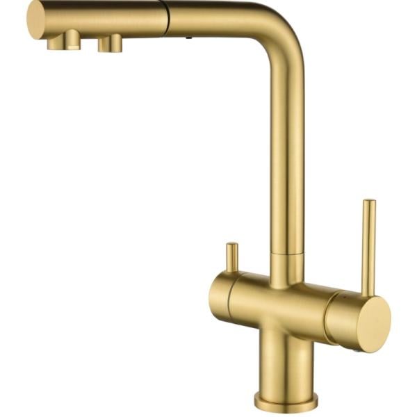 Смеситель кухонный Aquasanita Akvaduo Plus 2683 G PVD Золотой (23399)