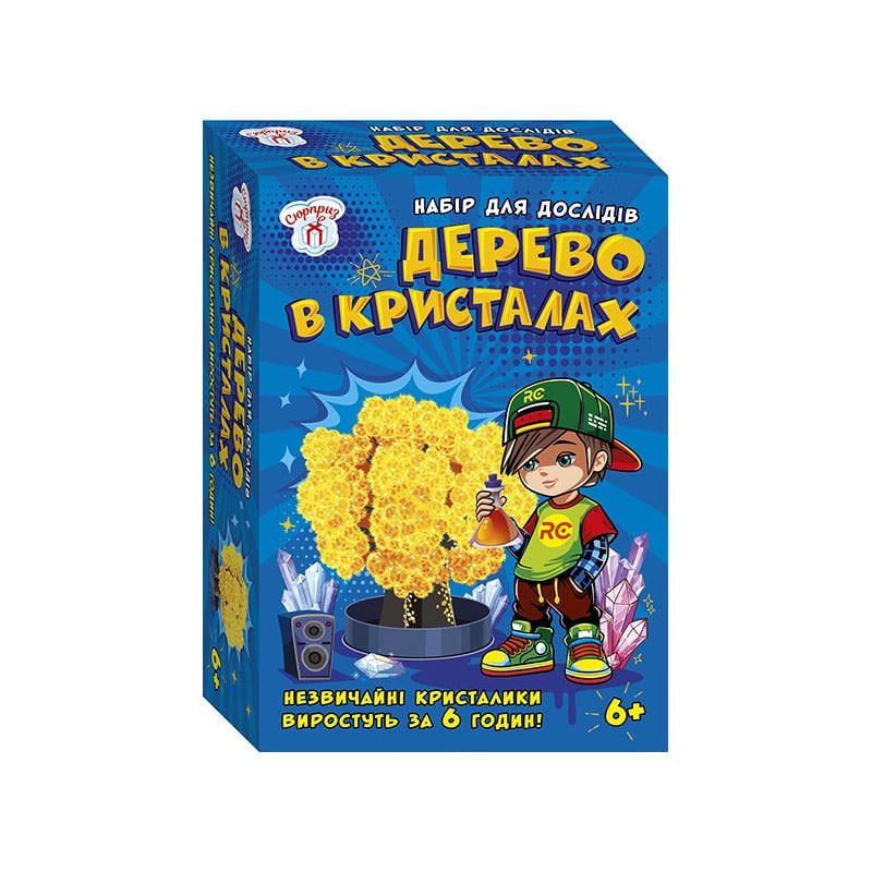 Набір для експериментів Ranok Creative Дерево жовте в кристалах 14х4,2х10 см від 6 років Синій (ID-175-E-54)