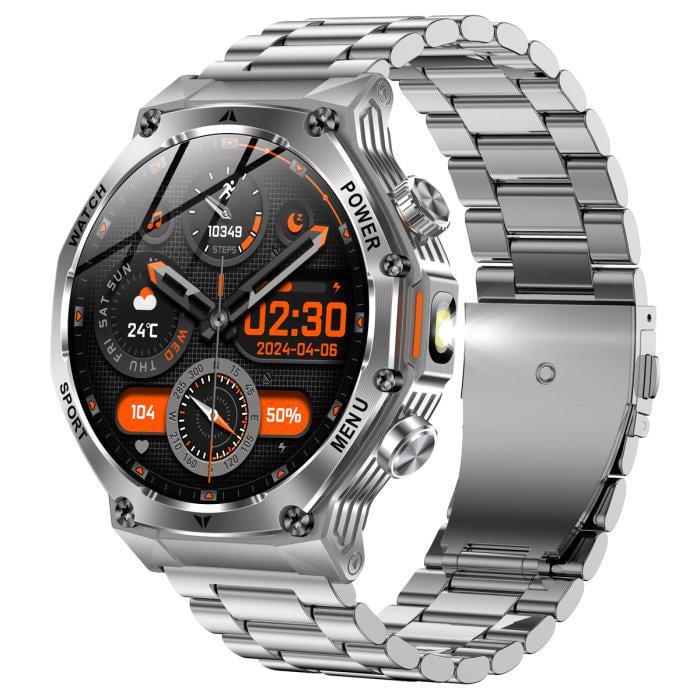 Смарт-часы Smart Surf X Pro Steel 2 ремешки со стальным коррупсом 52,5х13,5 мм Серебро (150-96-1919)