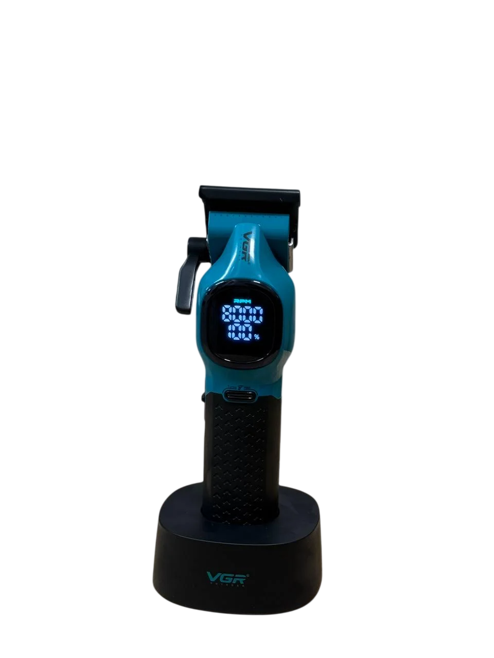Машинка для стрижки волос VGR беспроводная Голубой с черным (V-886C)