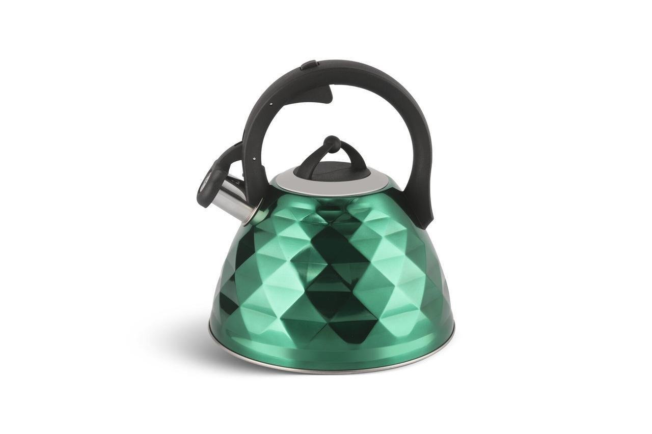 Чайник зі свистком Edenberg EB-8821 з нержавіючої сталі 3 л Зелений (57-46-EB-8821-1) - фото 1 Чайник зі свистком Edenberg EB-8821 з нержавіючої сталі 3 л Зелений (57-46-EB-8821-1) - фото 1