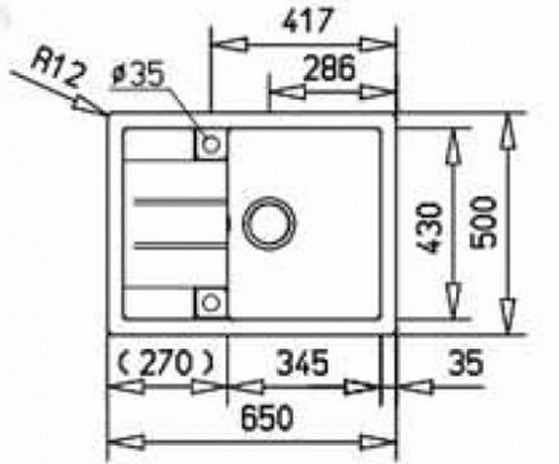 Мойка для кухни Adamant Anila (sahara-02) 65х50х20 см - фото 2