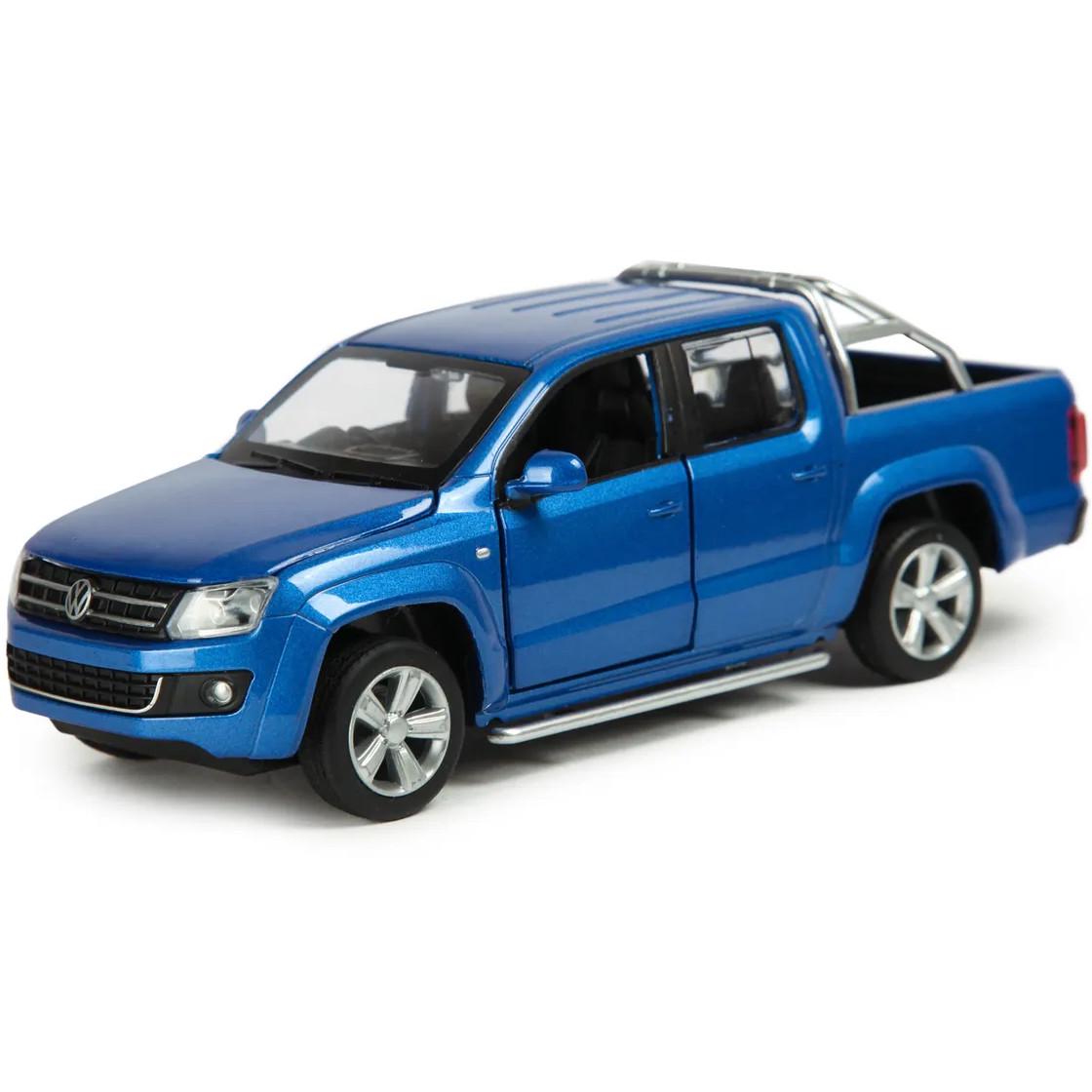 Игрушечная машинка металлическая Автопром Volkswagen Amarok 1:30 со светом и звуком Синий (30101094)