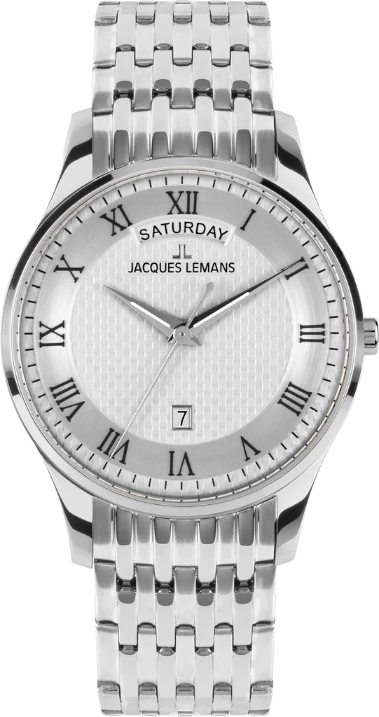 Наручний годинник чоловічий Jacques Lemans London 1-2193N з сталевим корпусом WR 50 м та сріблястим циферблатом Наручний годинник чоловічий Jacques Lemans London 1-2193N з сталевим корпусом WR 50 м та сріблястим циферблатом