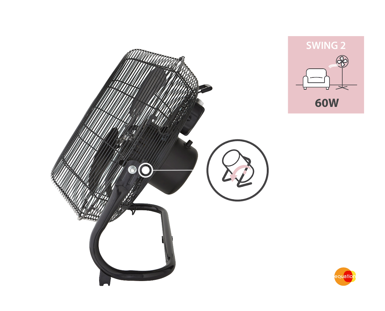 Вентилятор Equation Swing 2 60 Вт Черный (14424770) - фото 6 Вентилятор Equation Swing 2 60 Вт Черный (14424770) - фото 6