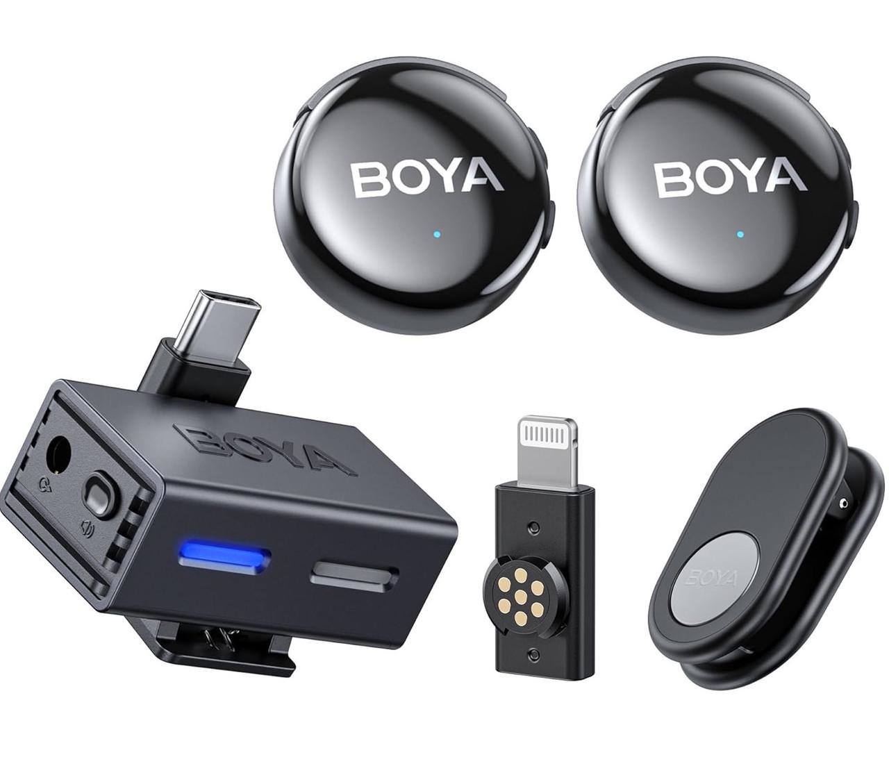 Мікрофон з ШІ Boya BoyaLINK 3-03 Type-C Lightning подвійний бездротовий (2832732727)
