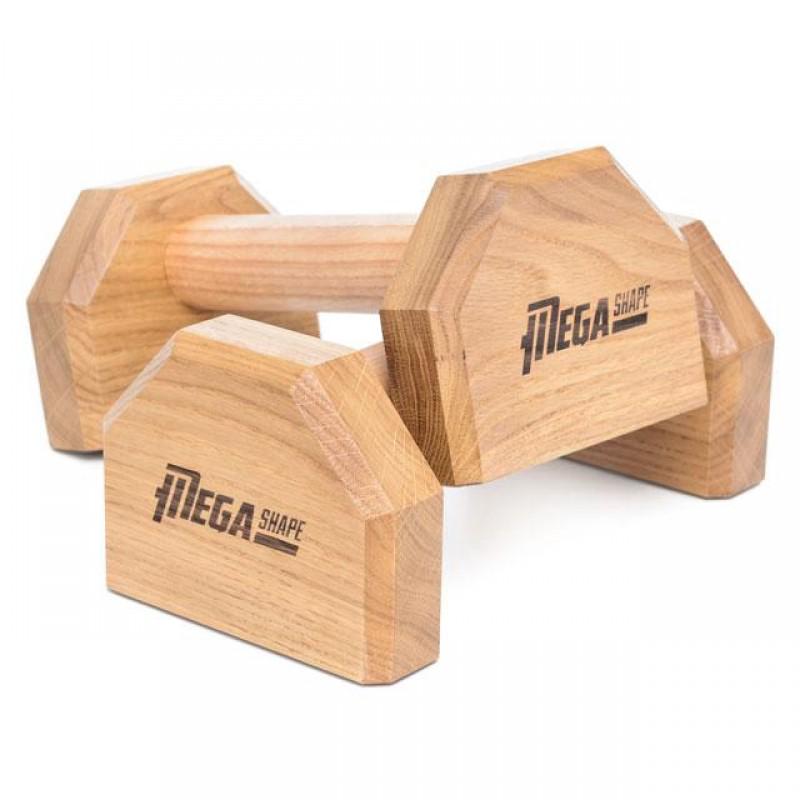 Паралетси дерев'яні для віджимань MegaShape 25 см 2 шт. Світло-коричневий (MSPAR25)
