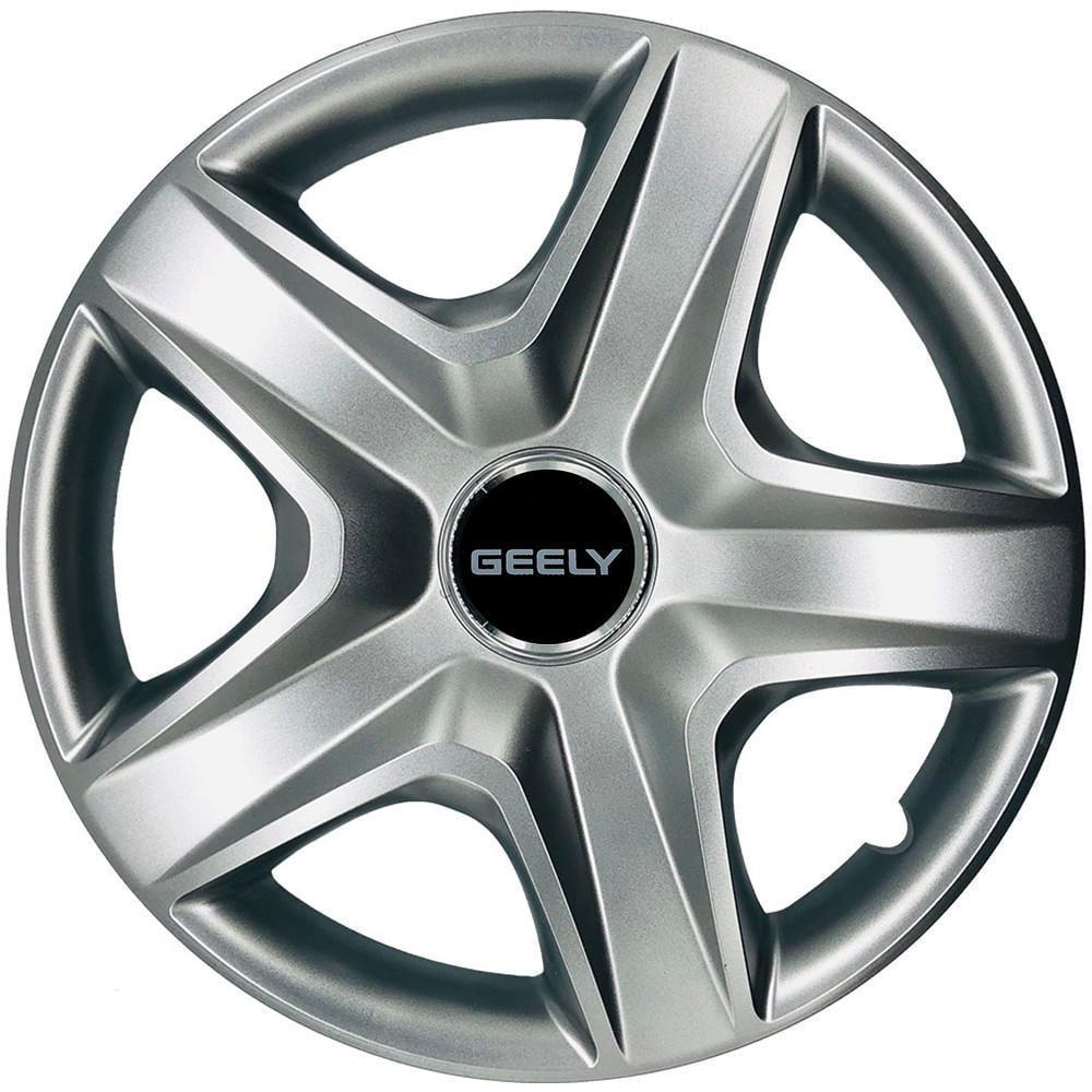 Ковпаки SJS 202 з логотипом Geely 4 шт. R14 Срібний (2789079871)