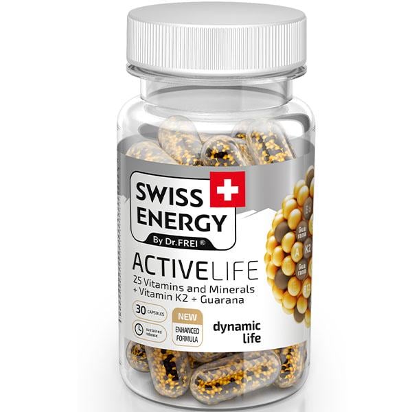 Комплекс витаминно-минеральный Swiss Energy ACTIVELIFE 25 Vitamins and Minerals+Vitamin K2+Guarana 30 капс. (000026717)