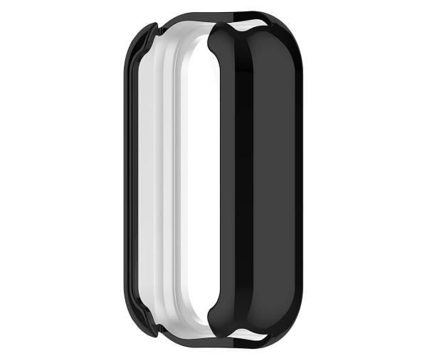 Чехол силиконовый для Xiaomi Mi Band 8 Active с защитой на экран Черный Чехол силиконовый для Xiaomi Mi Band 8 Active с защитой на экран Черный