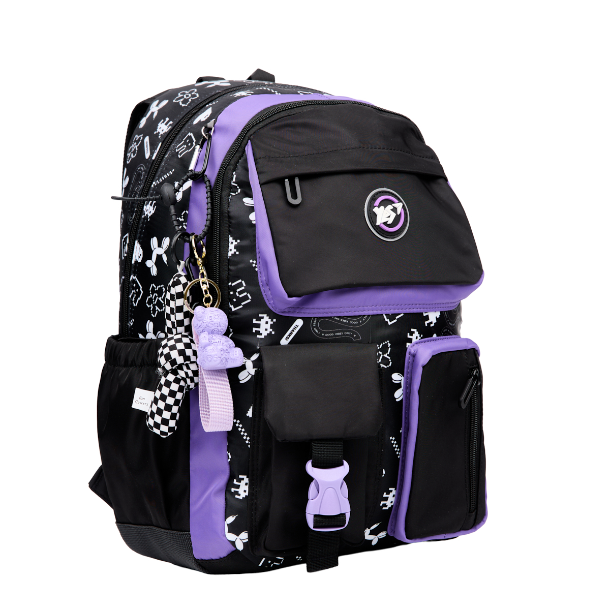 Рюкзак школьный YES TS-43 Purple Game 43х30х16 см Разноцветный (559991)