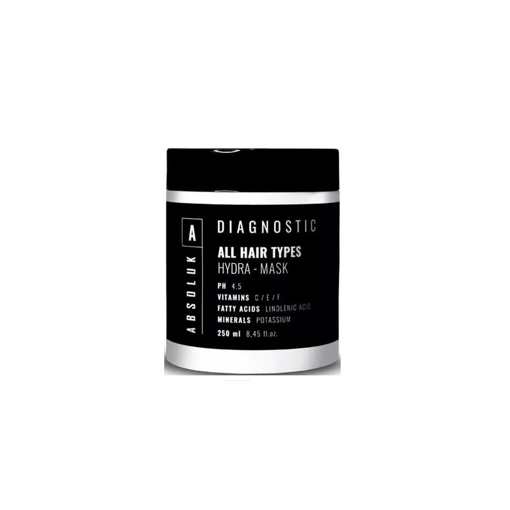 Гідро-маска для всіх типів волосся ABSOLUK Diagnostic All Hair Types Hydra-Mask 250 мл Гідро-маска для всіх типів волосся ABSOLUK Diagnostic All Hair Types Hydra-Mask 250 мл