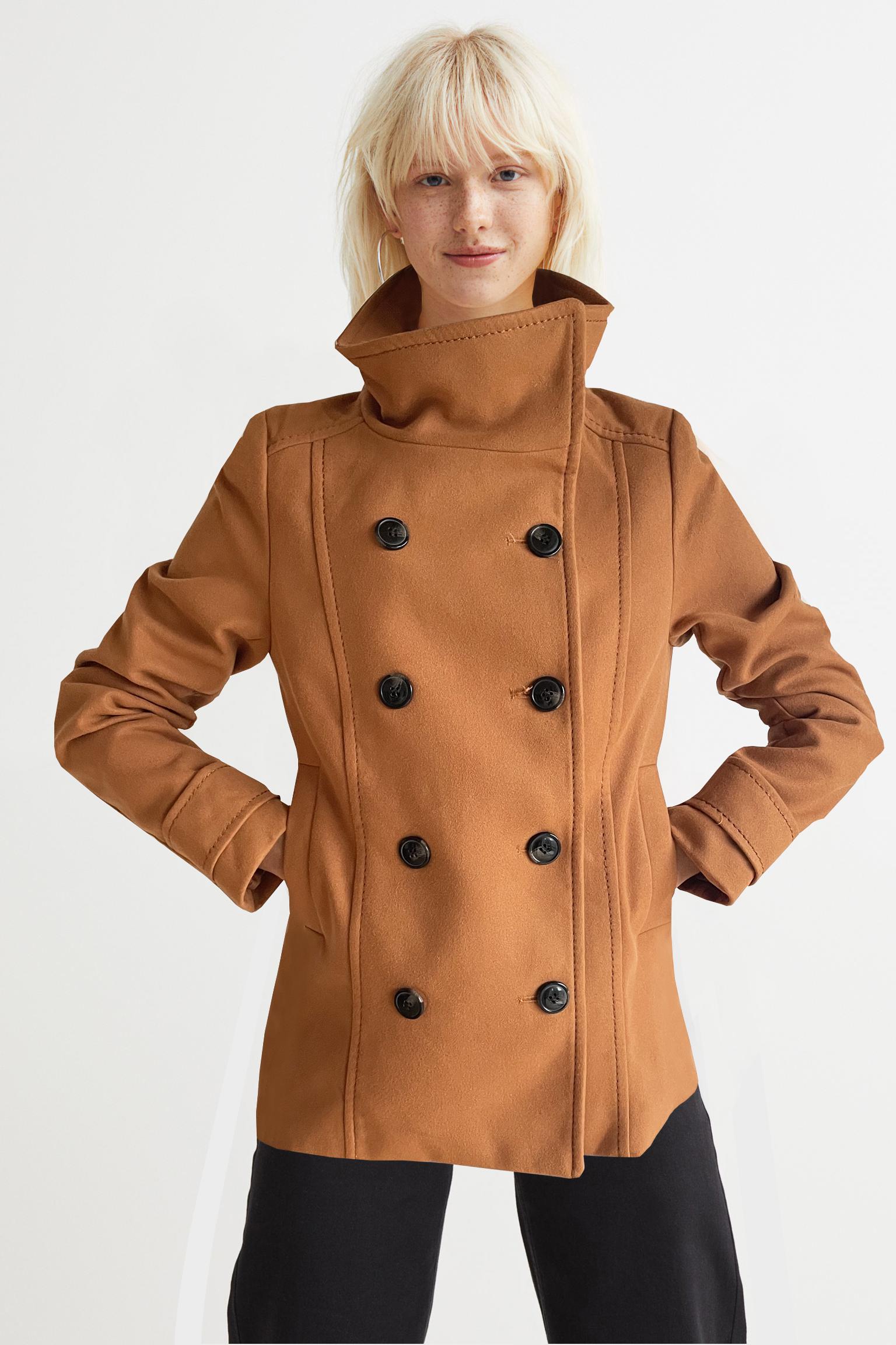 Пальто H&M р. 38 Коричневый (390162007b33)