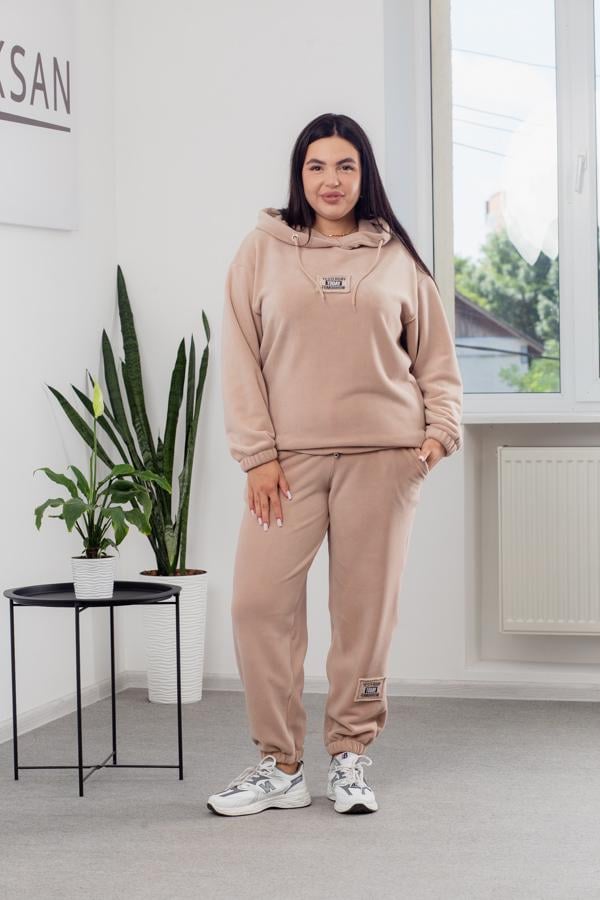 Костюм женский зимний двойка Aksan XL Бежевый (25.2735_beige_48)