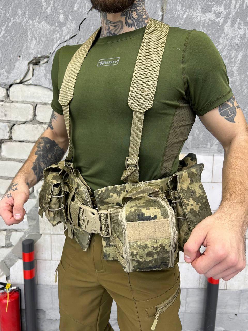 Ремінно-плечова система Attack із сітчастою підкладкою Піксель - фото 5