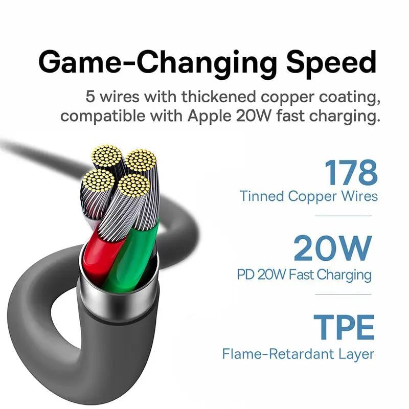 Кабель USB Type-C BASEUS Silky Series Fast Charging 100W 1 м Black (P10377703113-00) - фото 5 Кабель USB Type-C BASEUS Silky Series Fast Charging 100W 1 м Black (P10377703113-00) - фото 5