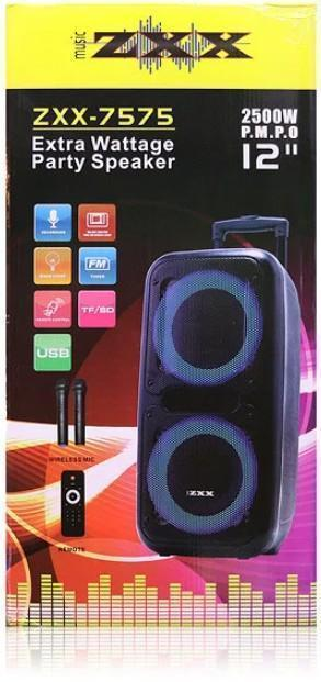 Портативна колонка акустична ZXX-7575/8163 60 Вт 12" USB/SD/FM/BT/TWS/2MIC 80х39х33 см Чорний (21811432) - фото 4