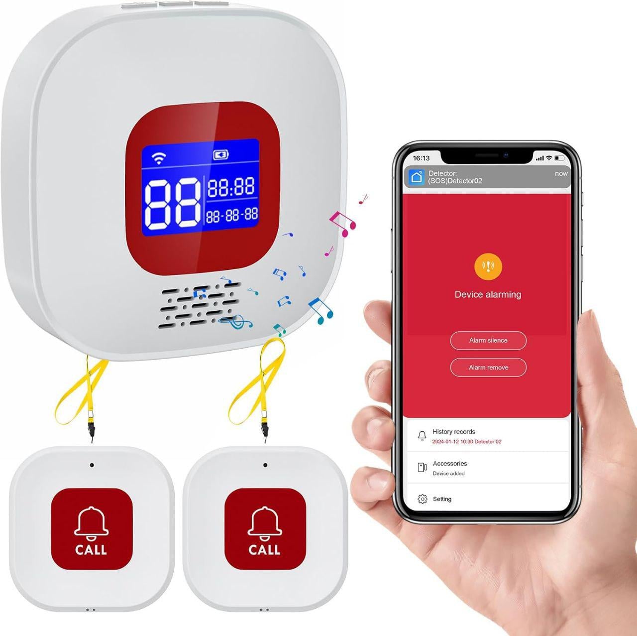 Кнопка екстреного виклику для літніх людей Wi-Fi Senioren Notruf/Hausnotruf (31499032) - фото 5 Кнопка екстреного виклику для літніх людей Wi-Fi Senioren Notruf/Hausnotruf (31499032) - фото 5