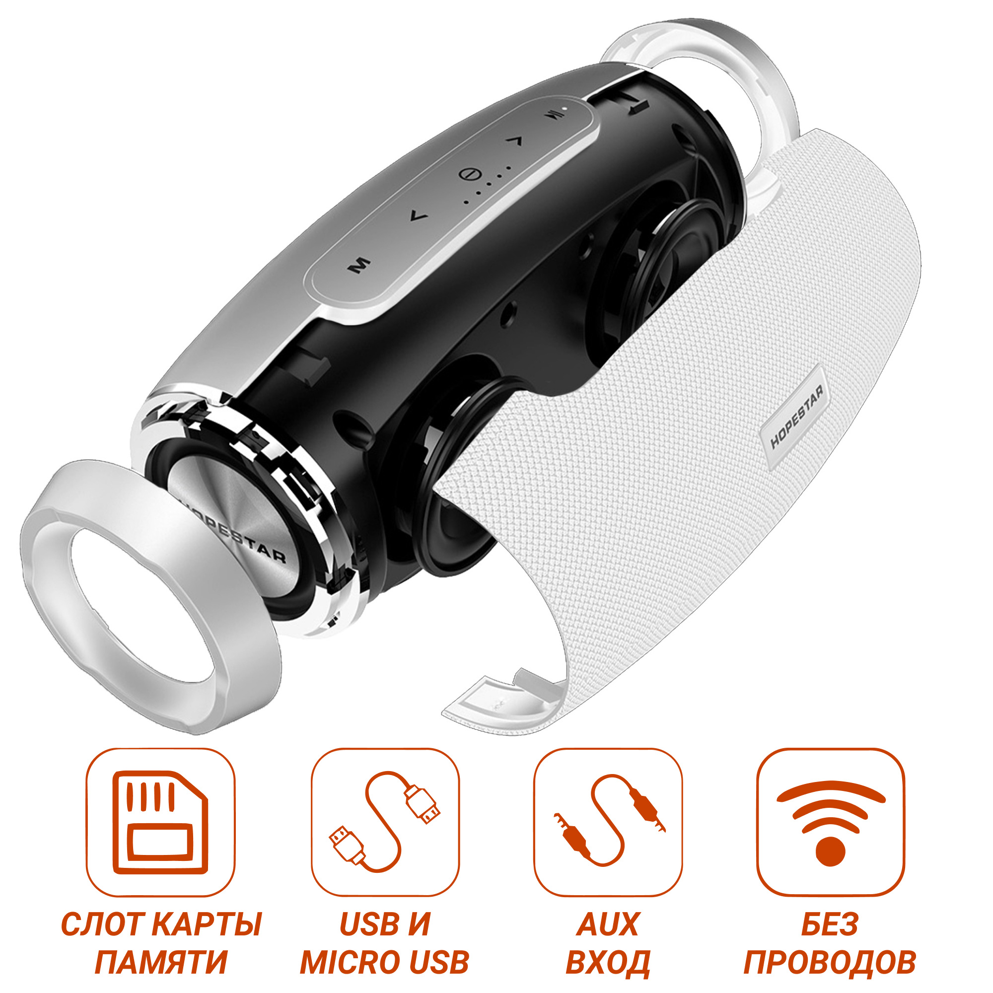 Акустическая система Hopestar PowerBank H27 Белый - фото 14