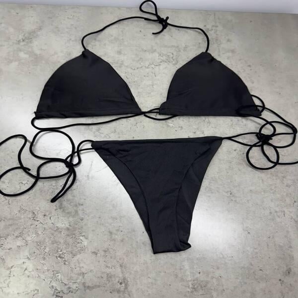 Купальник женский раздельный на завязках OS Черный (0000145) - фото 2 Купальник женский раздельный на завязках OS Черный (0000145) - фото 2