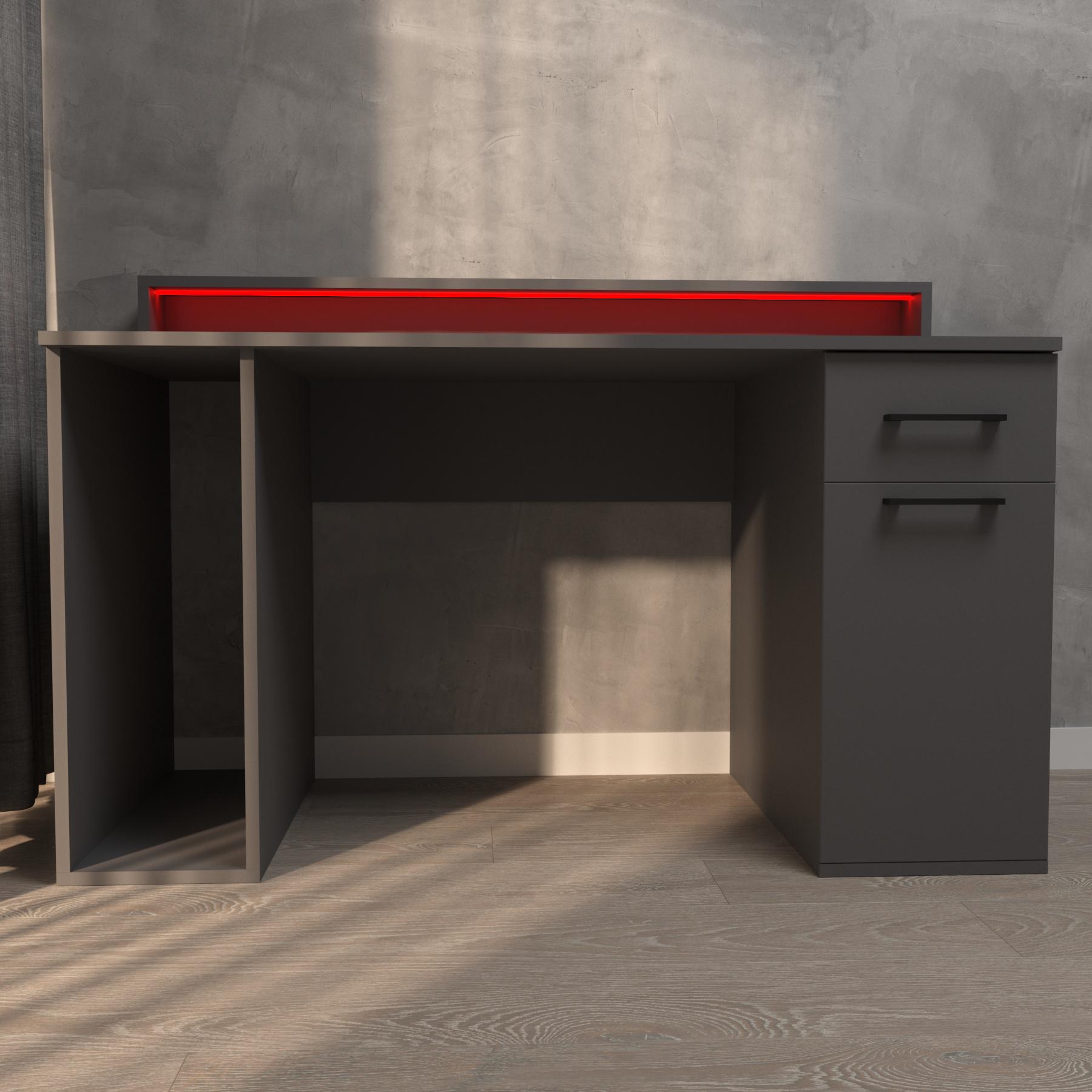 Компьютерный стол Mebellini Комбо MODERN 1550х710/860х600 мм Антрацит (арт.SKEP1000-069) - фото 6 Компьютерный стол Mebellini Комбо MODERN 1550х710/860х600 мм Антрацит (арт.SKEP1000-069) - фото 6