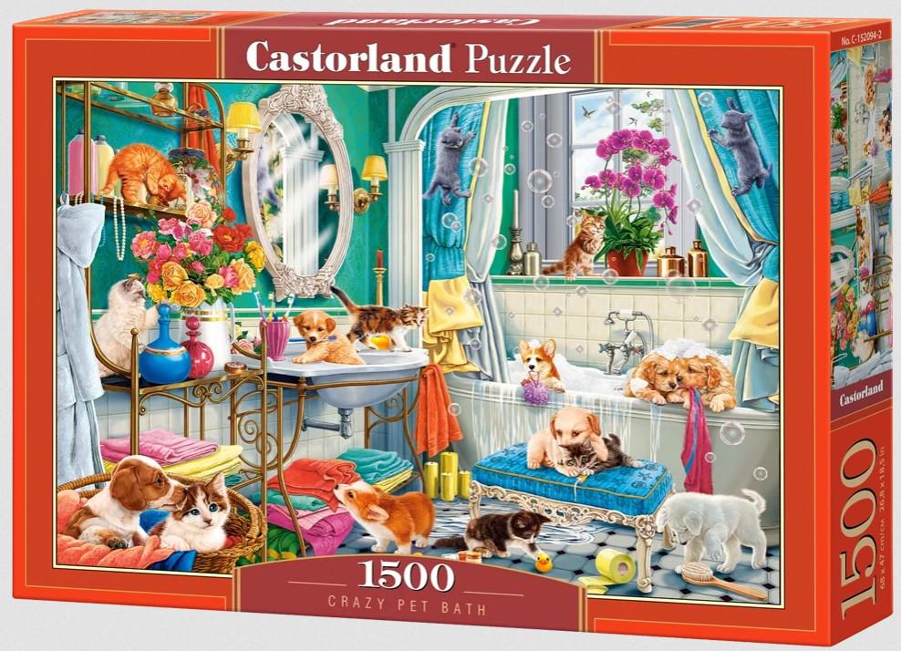 Пазл Castorland Переполох в ванной комнате 1500 дет.