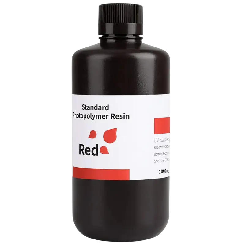 Фотополимерная смола для 3D печати ELEGOO Standard Resin Clear 1 кг прозрачно-красная (33733632) Фотополимерная смола для 3D печати ELEGOO Standard Resin Clear 1 кг прозрачно-красная (33733632)