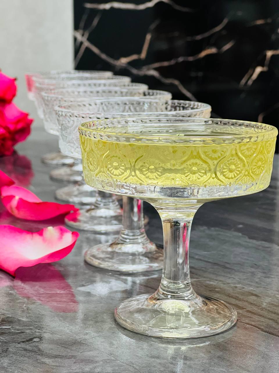 Набор бокалов-креманок Флора Винтаж 6 шт. 195 мл Прозрачный (102-1706)