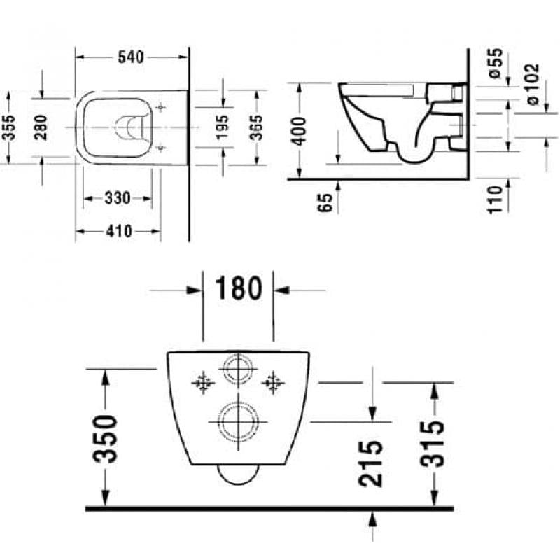 Унитаз подвесной DURAVIT Happy D.2 2222098900_0064591300 безободковый с микролифтом (147407) - фото 2