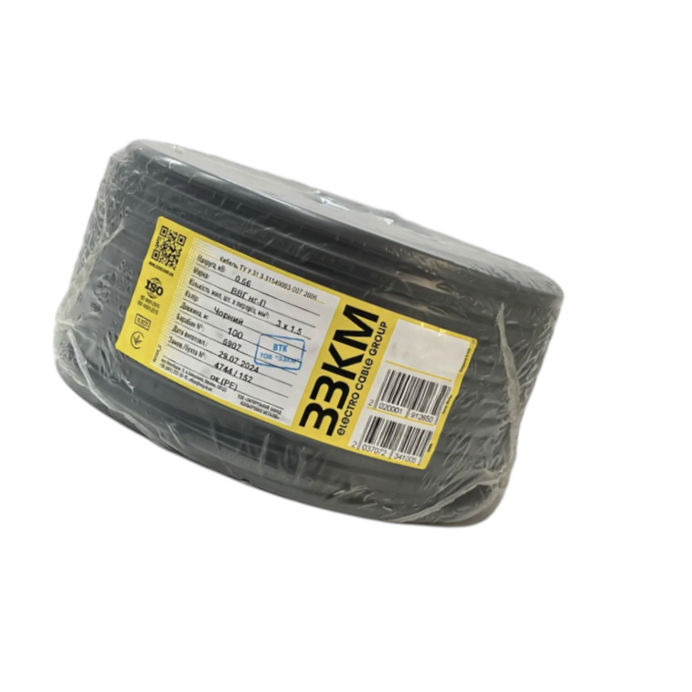 Електрокабель ВВГ нгд-П ЗЗКМ 3х2,5 вогнестійкий ПВХ подвійна оболонка 100 м (27207346) - фото 5 Електрокабель ВВГ нгд-П ЗЗКМ 3х2,5 вогнестійкий ПВХ подвійна оболонка 100 м (27207346) - фото 5