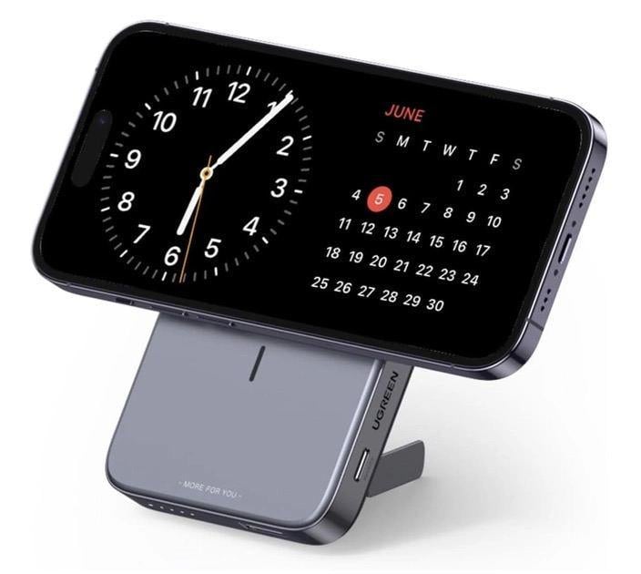 Повербанк магнитный UGREEN PB206 Magnetic Magsafe 10 000 mAh 20W USB-C с подставкой (26389456) - фото 2 Повербанк магнитный UGREEN PB206 Magnetic Magsafe 10 000 mAh 20W USB-C с подставкой (26389456) - фото 2