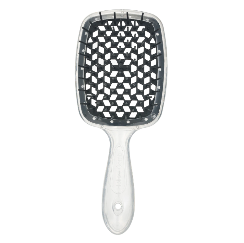 Расческа для волос SuperBrush Plus Hollow Comb Rectangular Hairbrush Прозрачный с черным