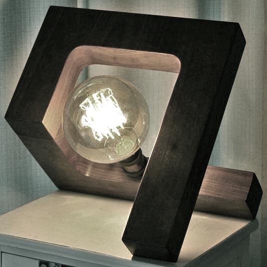 Светильник настольный из дерева Лотвил Мокко (НСС-004010)