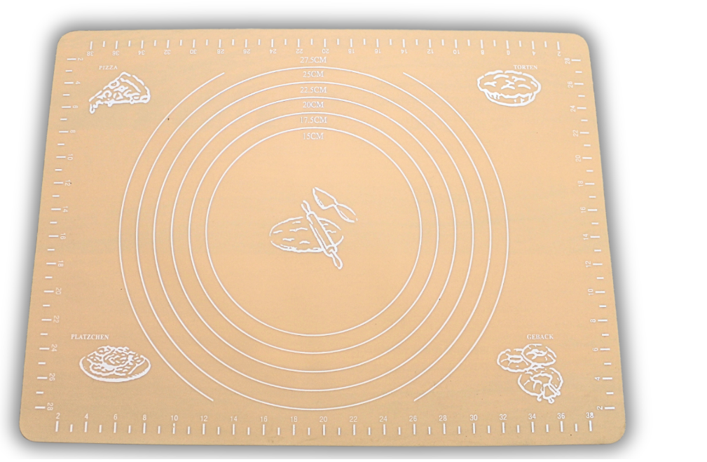 Коврик для теста силиконовый с разметкой 40х30 см Персиковый