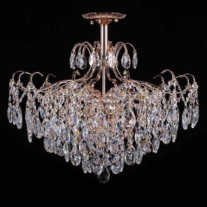 Хрустальная потолочная люстра Light House DL-17348/9  Золото