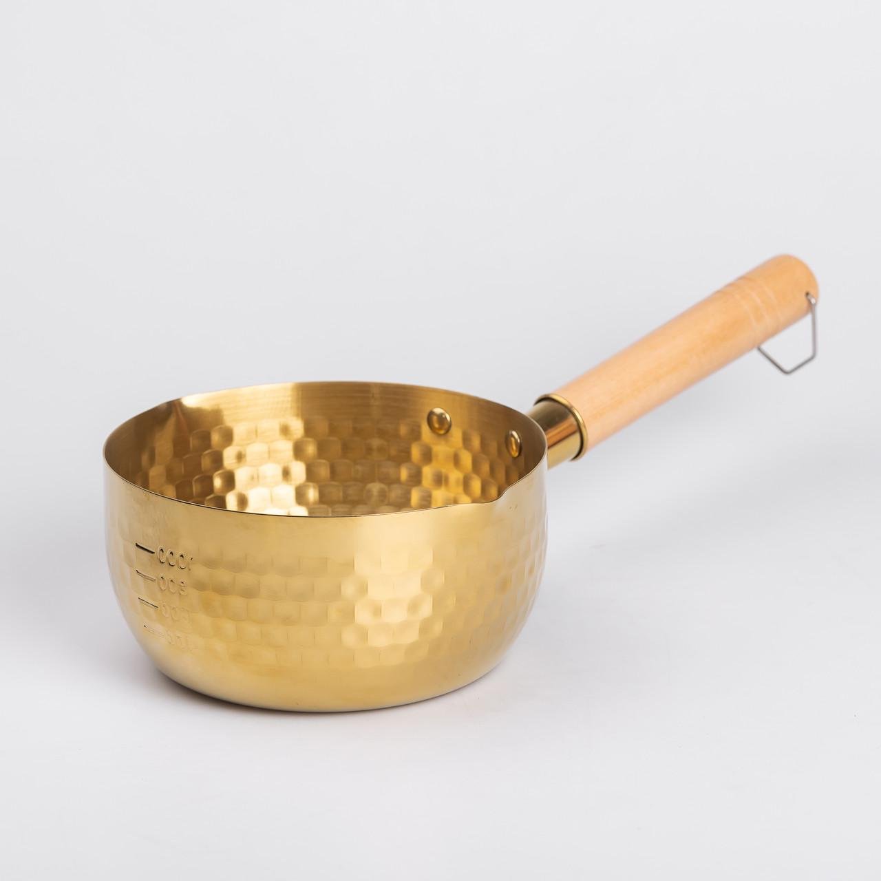 Сотейник из нержавеющей стали с деревянной ручкой 1,4 л (5810)