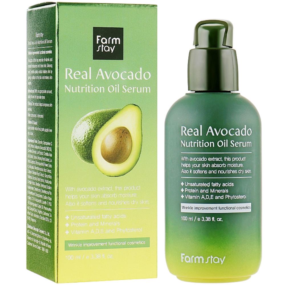 Сироватка для обличчя поживна Farmstay Real Avocado Nutrition Oil Serum з маслом авокадо 100 мл (1239302454)