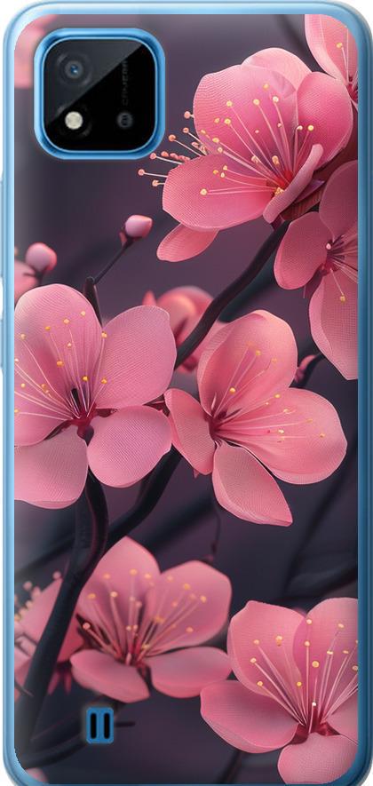 Чехол на Realme C20A Пурпурная сакура (6075u-2416-42517)