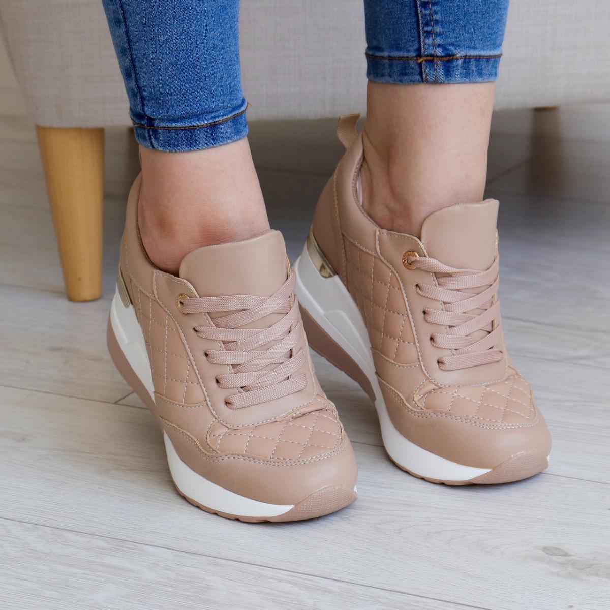 Сникеры женские Fashion р. 38 24,5 см Бежевый (3194)