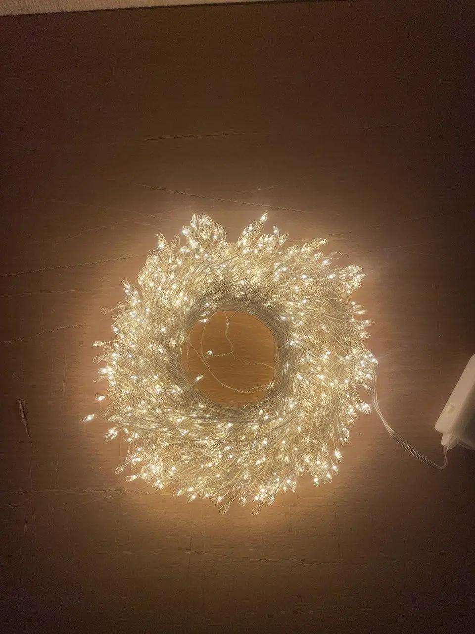 Гірлянда роса мішура 50 м Білий теплий (345353)