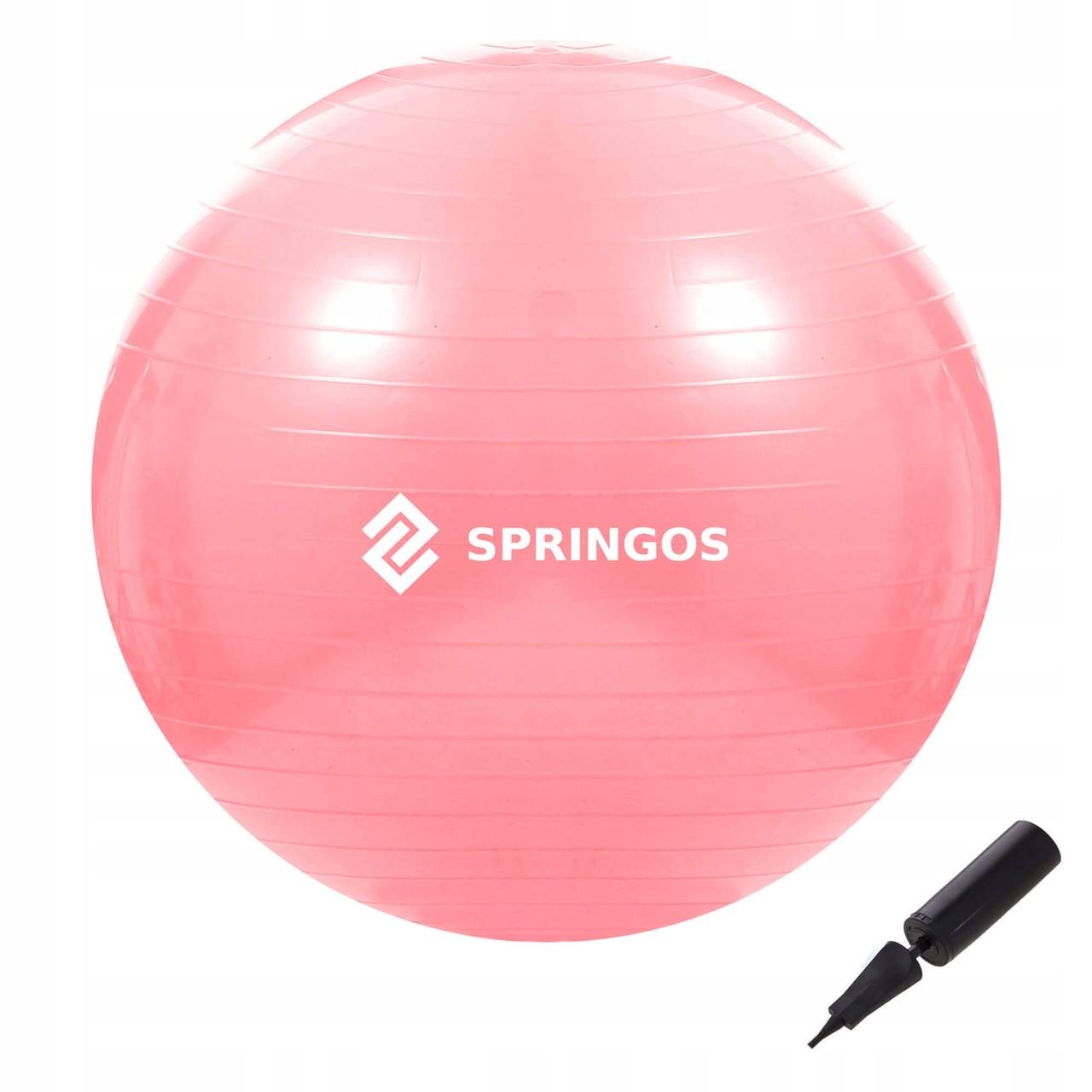 Мяч для фитнеса Springos FB0012 75 см Anti-Burst Pink