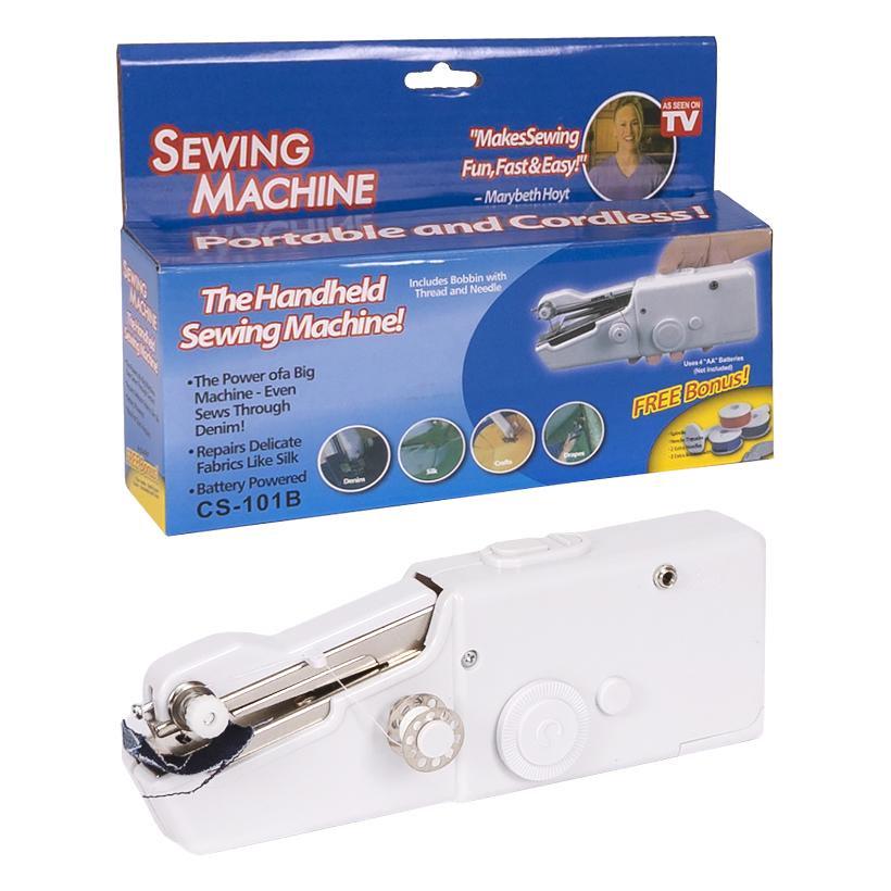 Швейная машинка ручная с прямой строчкой Handy Stitch white на батарейках Белый - фото 2