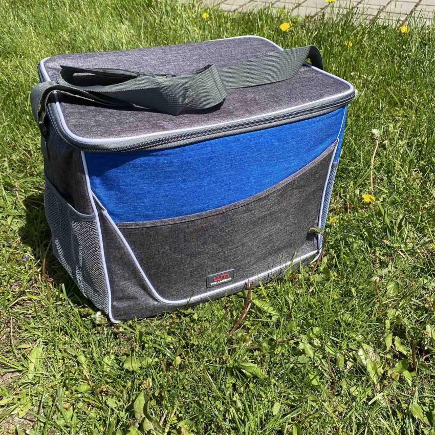 Термосумка Stenson WW01351 36x26x32 см Сірий з синім (1847046010) - фото 2