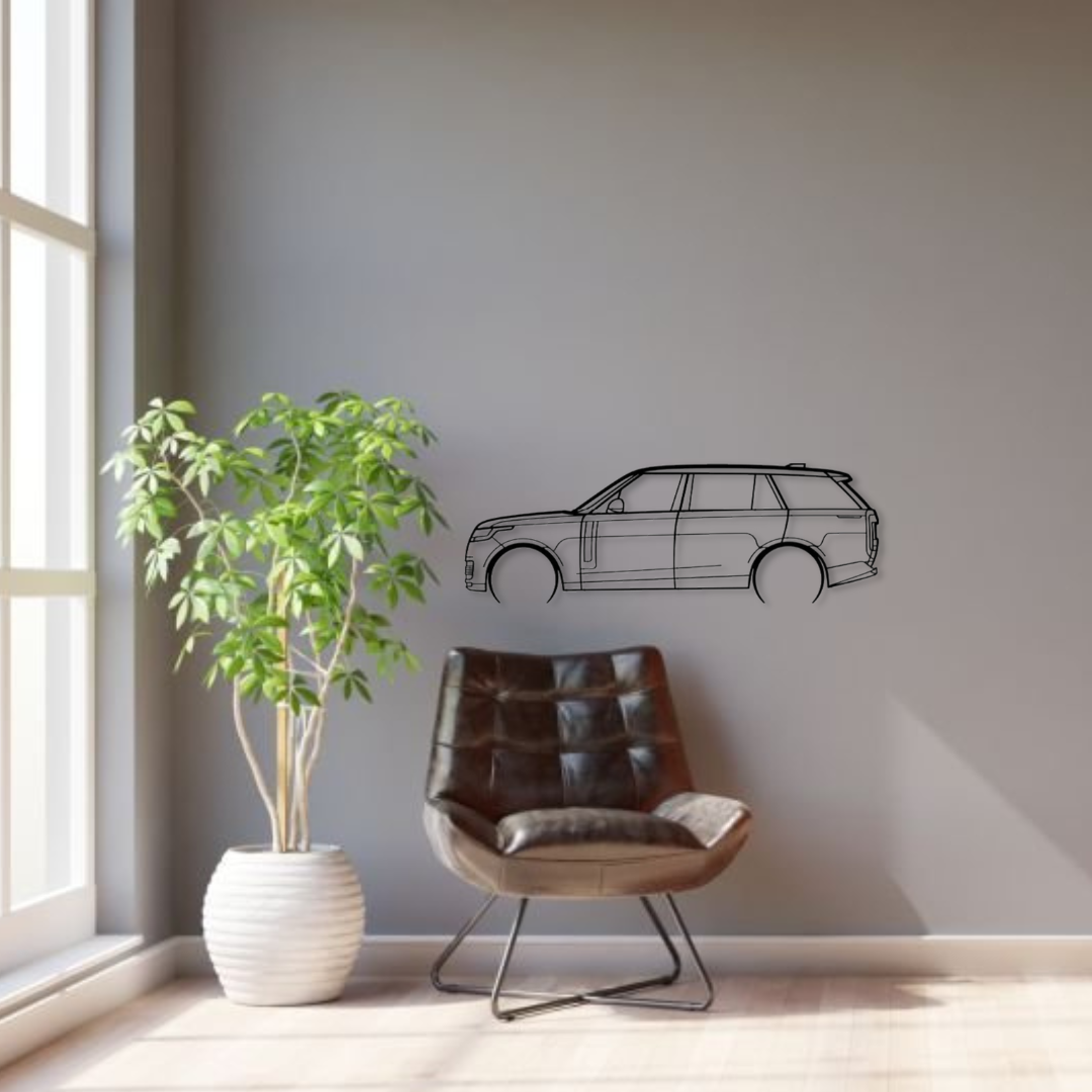 Декор на стену авто Range Rover 2023 из металла 100 см (auto245)