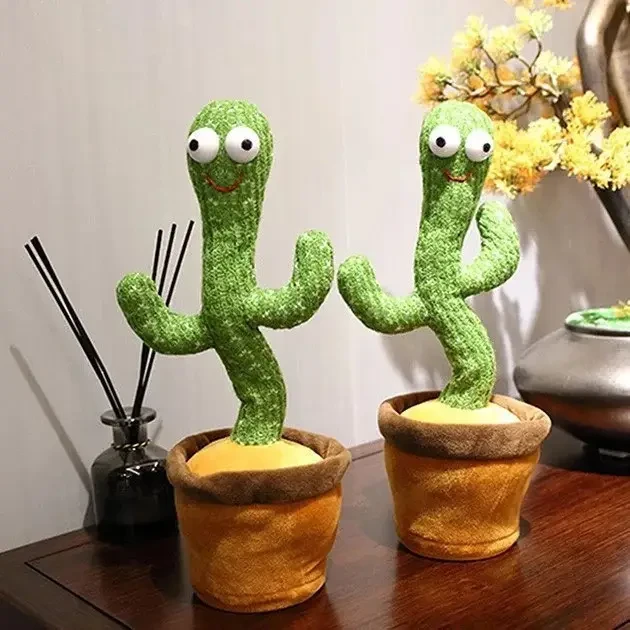 Кактус Dancing Cactus танцующий/поющий 120 песен с подсветкой работает от аккумулятора (1775839020) - фото 7