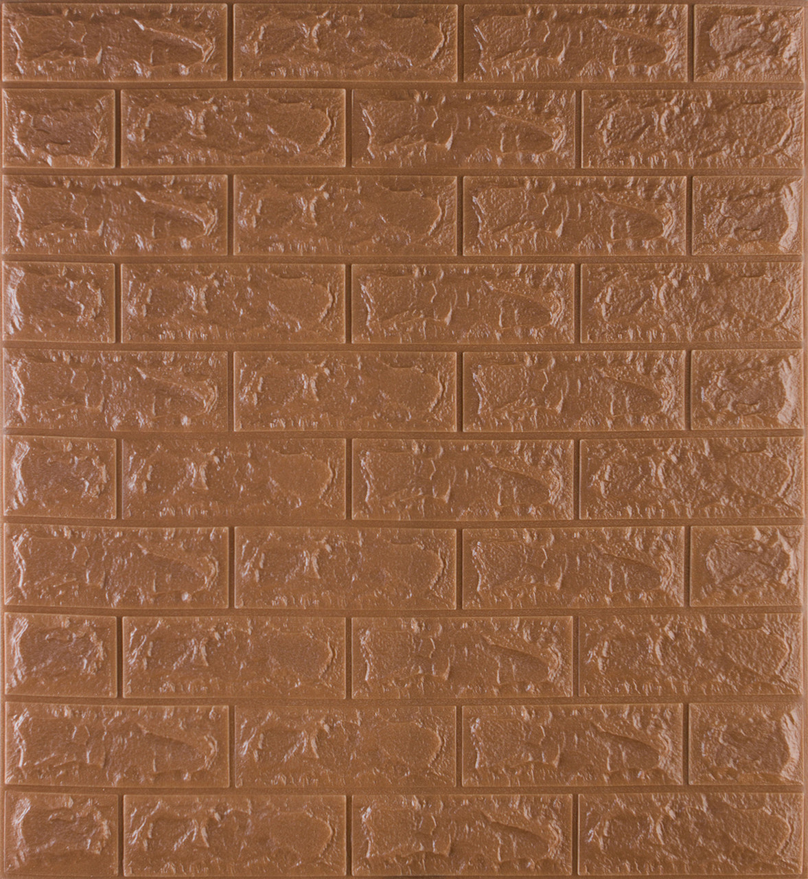 Панель самоклеящаяся 3D Loft звукоизоляционная 700x770x7 мм кирпич Коричневый