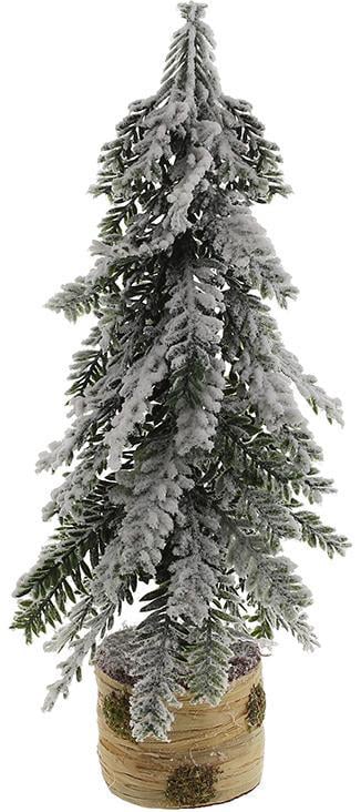 Ялинка декоративна Засніжена на декоративному пеньку 12х12х28 см Ялинка декоративна Засніжена на декоративному пеньку 12х12х28 см
